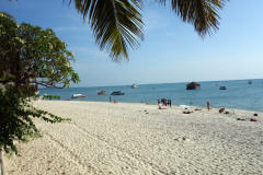 Den publika stranden i Stone Town (Zanzibar Town), Unguja.