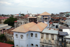 Utsikten från takterrassen på The Swahili House, Stone Town (Zanzibar Town), Unguja.