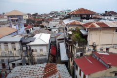 Utsikten från takterrassen på The Swahili House, Stone Town (Zanzibar Town), Unguja.