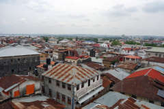 Utsikten från takterrassen på The Swahili House, Stone Town (Zanzibar Town), Unguja.