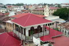 Utsikten från takterrassen på The Swahili House, Stone Town (Zanzibar Town), Unguja.