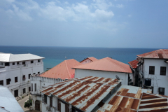 Utsikten från takterrassen på Dhow Palace Hotel, Stone Town, Unguja.