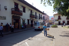 Gatuscen vid Parque La Libertad, San Gil.