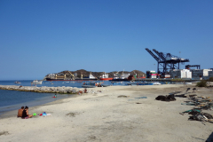 Stranden i centrala Santa Marta.