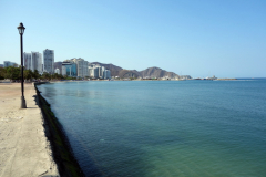 Stranden i centrala Santa Marta.