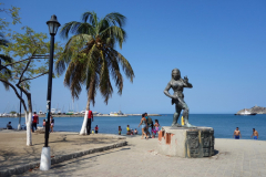 Monument längs strandpromenaden, Santa Marta.