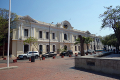 Arkitekturen vid Parque Bolívar, Santa Marta.