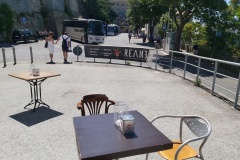 Busstationen för bussar mellan Italien och San Marino, San Marino.