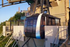 Linbanekorg vid utsiktspunkten Piazzale Girolamo Genga, San Marino.