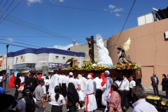 Religiös procession, Centro Histórico, San Salvador.