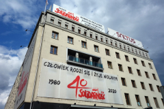 Precis 40 år sedan Solidaritetsrörelsen legaliserades i Polen, Gdańsk.