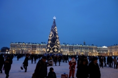 Palatstorget med Vinterpalatset i bakgrunden, Sankt Petersburg.