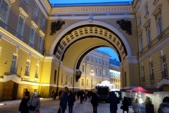 Generalstabsbyggnadens vackra valvport, Sankt Petersburg.