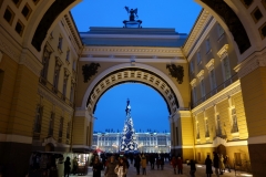 Generalstabsbyggnadens vackra valvport, Sankt Petersburg.