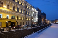 Mojka-kanalen vid Nevsky Prospekt, Sankt Petersburg.