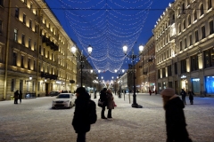 Sidogata till Nevsky Prospekt, Sankt Petersburg.