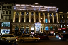 Vacker arkitektur längs Nevsky Prospekt, Sankt Petersburg.