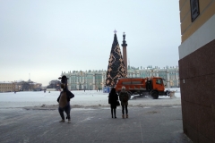 Plogning av Palatstorget, Sankt Petersburg.