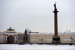 Alexanderkolonnen och Generalstabsbyggnaden, Sankt Petersburg.