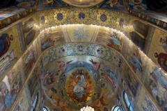 Interiören i Uppståndelsekyrkan, Sankt Petersburg.