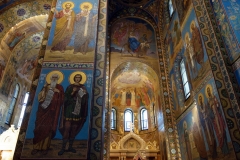 Interiören i Uppståndelsekyrkan, Sankt Petersburg.