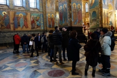 Interiören i Uppståndelsekyrkan, Sankt Petersburg.