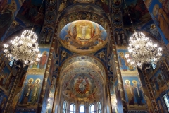 Interiören i Uppståndelsekyrkan, Sankt Petersburg.