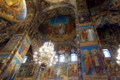 Interiören i Uppståndelsekyrkan, Sankt Petersburg.