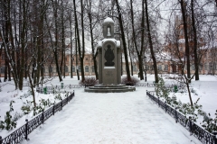 Monument på området, Alexander Nevsky Monastery, Sankt Petersburg.