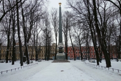 Rumyantsev obelisk, Vasilyevsky island, Sankt Petersburg.