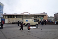 Vasileostrovskaya metrostation, Vasilyevsky island, Sankt Petersburg.