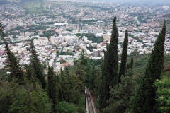 Utsikten över Tbilisi från Mtatsminda Park, Tbilisi.