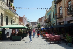 Art Nouveau-arkitektur längs David Aghmashenebeli-avenyn, Tbilisi.