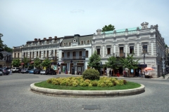 Art Nouveau-arkitektur längs David Aghmashenebeli-avenyn, Tbilisi.