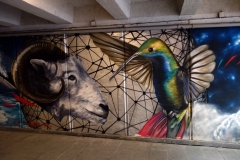 Graffiti i gångtunnel, Tbilisi.