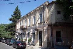 Arkitekturen längs Mikheil Zandukeli street, Tbilisi.