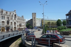 Arkitekturen längs Aleksandr Pushkin-Nikoloz Baratashvili Streets, Tbilisi.