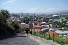 Halvvägs upp till Narikala Fortress längs Orbiri Street, Tbilisi.