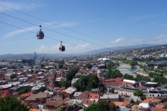 Utsikten över centrala Tbilisi från Narikala Fortress.