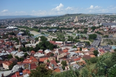 Utsikten över centrala Tbilisi från Narikala Fortress.