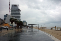 Stranden i centrala Tel Aviv.