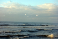 Stranden längs Homat Hayam Promenade, Tel Aviv.