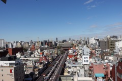 Nakamise Shopping Street från Asakusa Culture Tourist Information Center, Tokyo.