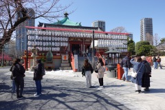 Det oktogonala templet Shinobazu-no-Ike Benten-dō vid Shinobazu-dammen, Ueno Park, Tokyo.
