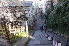 Trappa upp mot Yushima Temmangu Shrine, Tokyo.