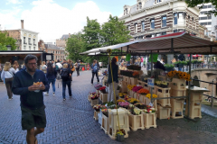 Försäljning av blommor i centrala Utrecht.