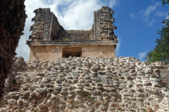 Traditionella maya-symboler på byggnad, Uxmal.