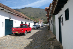 Gatuscen i centrala Villa de Leyva.