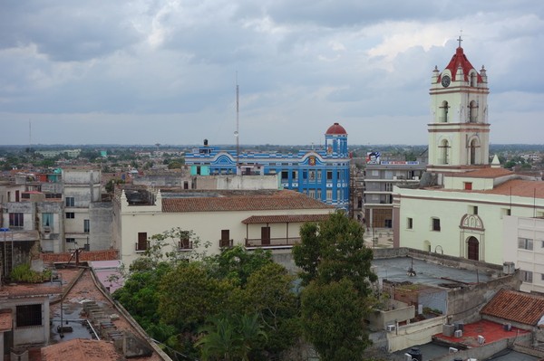 Utsikt över centrala Camagüey från taket på Gran Hotel, Camagüey.