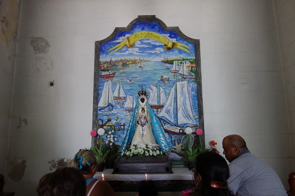 Den svarta madonnan La Santisima Virgen de Regla, Iglesia de Nuestra Senora de Regla, Regla, Havanna.